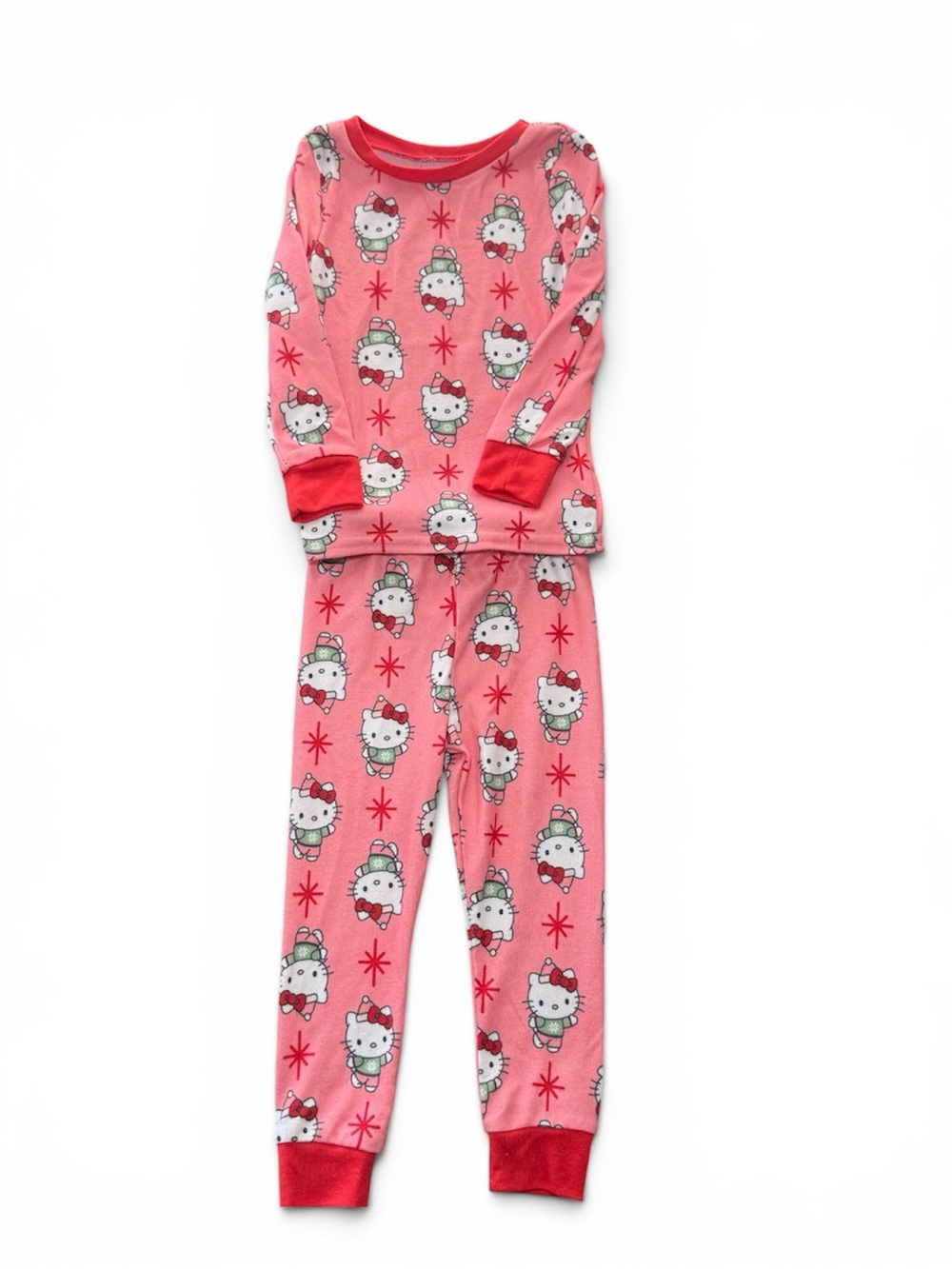 Hello Kitty Pink Holiday Kids Pajama Set 2T